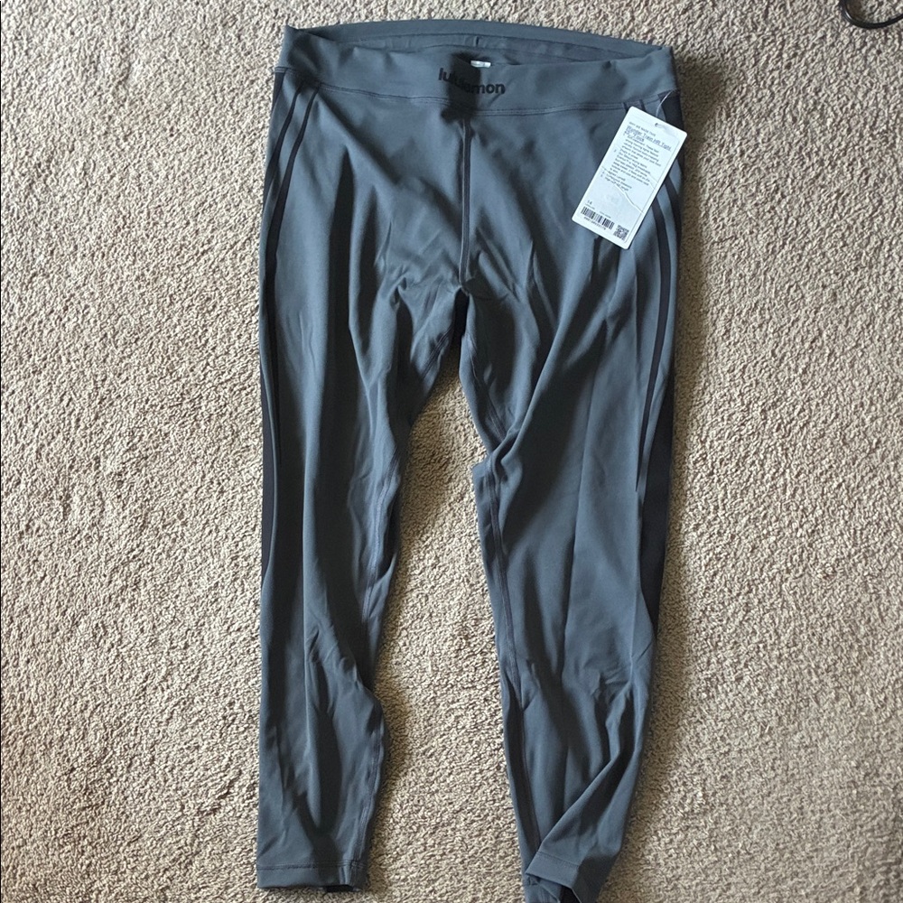 Lululemon athletica Womens Flocked Slate Gray Leggings NEW WITH TAGS